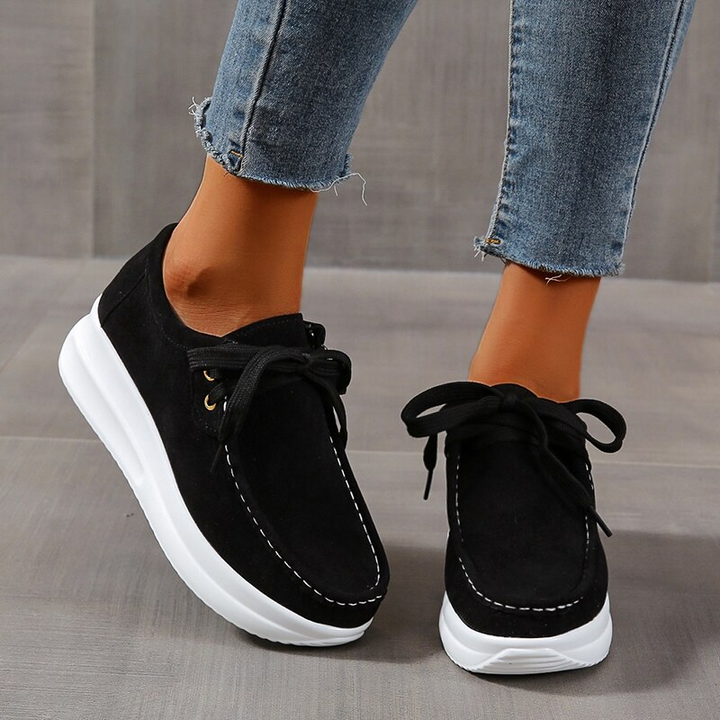 W&W Mode | Bequeme Dicke Wildlederschuhe mit Rutschfester Sohle