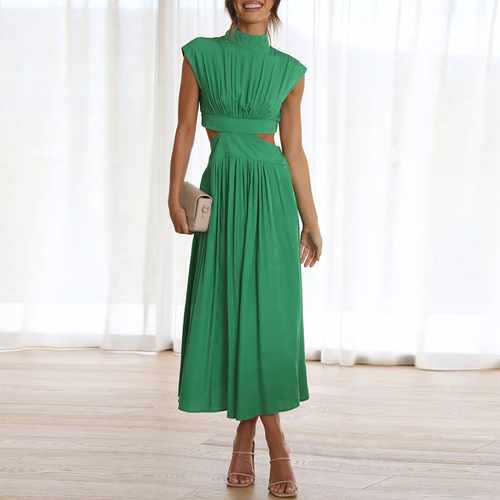 W&W Mode - Midi-Kleid mit Cut-Outs und Plissee