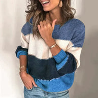 WW Gestreifter Langarm-Pullover