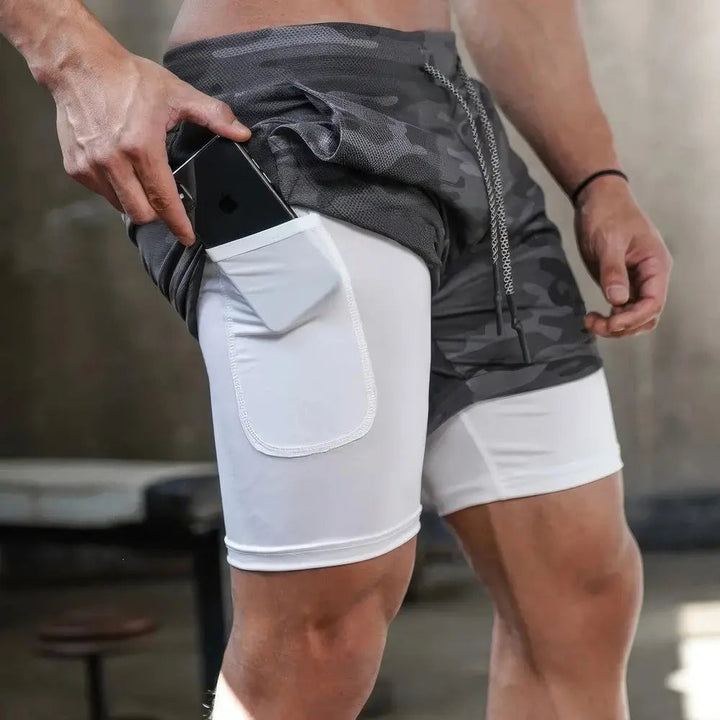 W&W Mode | Camo 2 in 1 Schnell Trocknende Sporthose