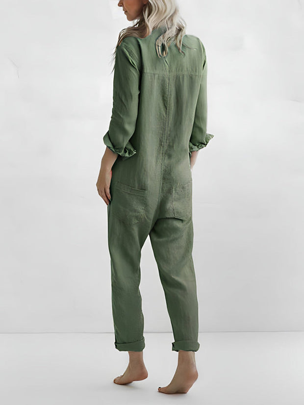 Scarlett™ - Overall mit langen Ärmeln und Knöpfen