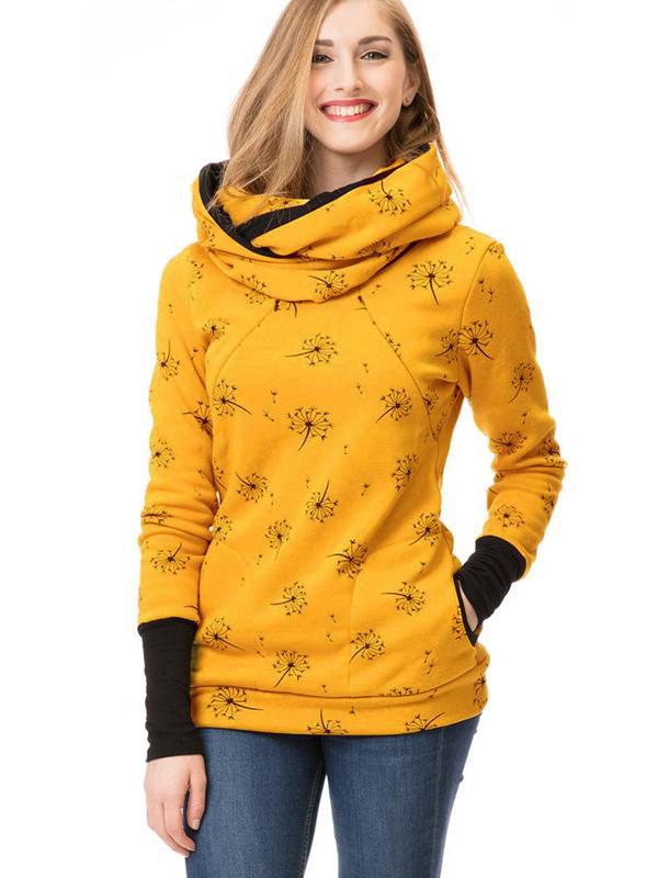 WW | Schwangerschafts-Chaps, Krankenschwester-Sweatshirts, Blumendruck, Taschen, Reißverschluss, Stillkleidung