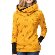 WW | Schwangerschafts-Chaps, Krankenschwester-Sweatshirts, Blumendruck, Taschen, Reißverschluss, Stillkleidung