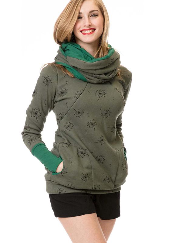 WW | Schwangerschafts-Chaps, Krankenschwester-Sweatshirts, Blumendruck, Taschen, Reißverschluss, Stillkleidung