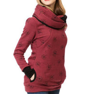 WW | Schwangerschafts-Chaps, Krankenschwester-Sweatshirts, Blumendruck, Taschen, Reißverschluss, Stillkleidung