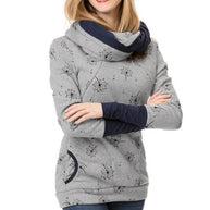 WW | Schwangerschafts-Chaps, Krankenschwester-Sweatshirts, Blumendruck, Taschen, Reißverschluss, Stillkleidung