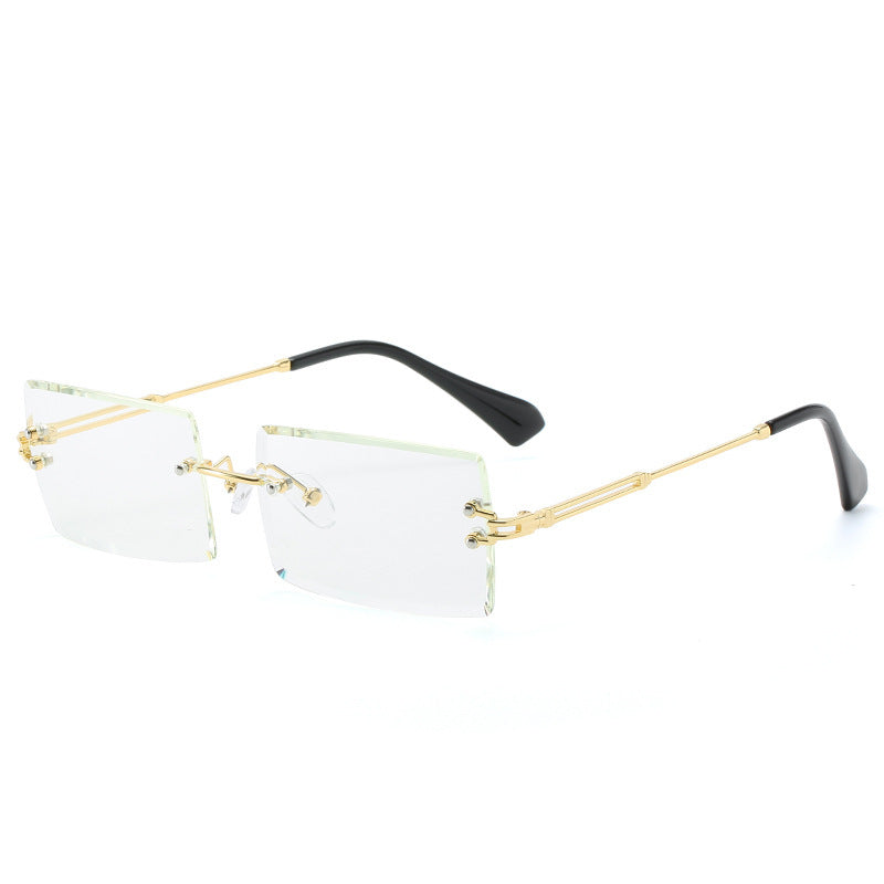 WW | Modische Rechteckige Sonnenbrille Im Retro Stil