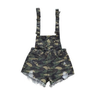 WW | Denim Baumwolle Träger Shorts Lose Overall Romper