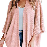 WW | Rosiedress Solid 3/4 Ärmel Offene Vorderseite Kimono Cardigan