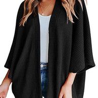 WW | Rosiedress Solid 3/4 Ärmel Offene Vorderseite Kimono Cardigan