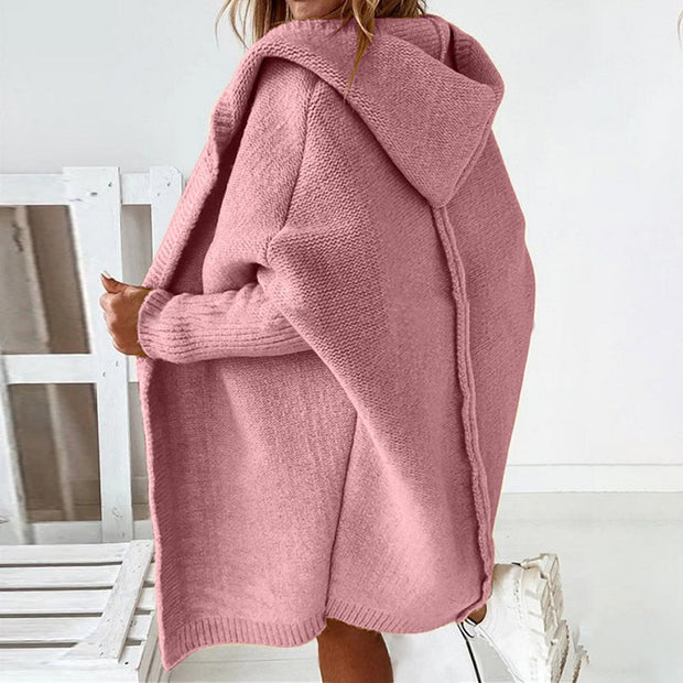 WW | Langarm Offene Strickjacke mit Kapuze