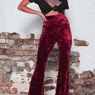 WW | Rosiedress Elastischer Bund Schlaghosen Samt Pants