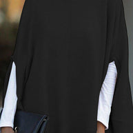 WW | Rosiedress Rundhals Batwing Ärmel Umhang Top