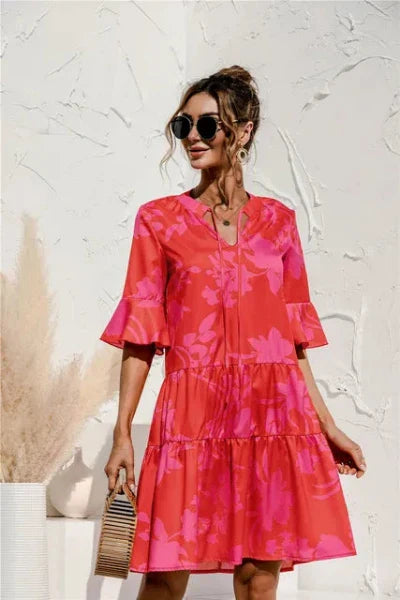 WW | Lebhaftes Floral Sommerkleid