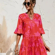 WW | Lebhaftes Floral Sommerkleid