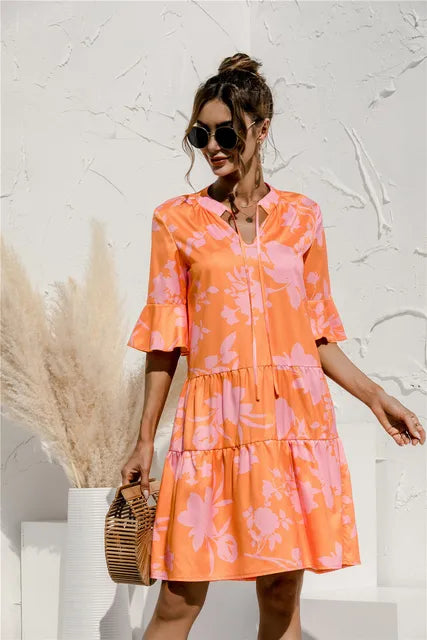 WW | Lebhaftes Floral Sommerkleid