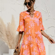 WW | Lebhaftes Floral Sommerkleid