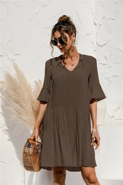 WW | Lebhaftes Floral Sommerkleid