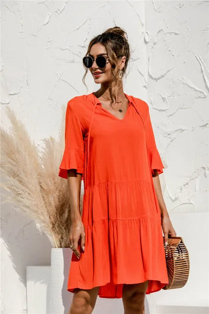 WW | Lebhaftes Floral Sommerkleid