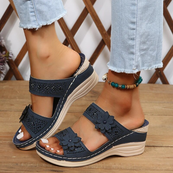 W&W Mode - Orthopädische Blumen Sandalen