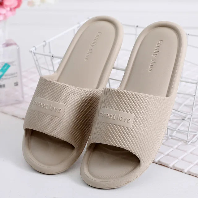 WW – Rutschfeste Sommer-Flip-Flops für Damen: Bequeme Hausschuhe für den Innenbereich, wasserdichtes EVA-Material