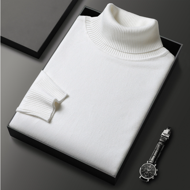 WW | Herren-Rollkragenpullover aus Feinstrick