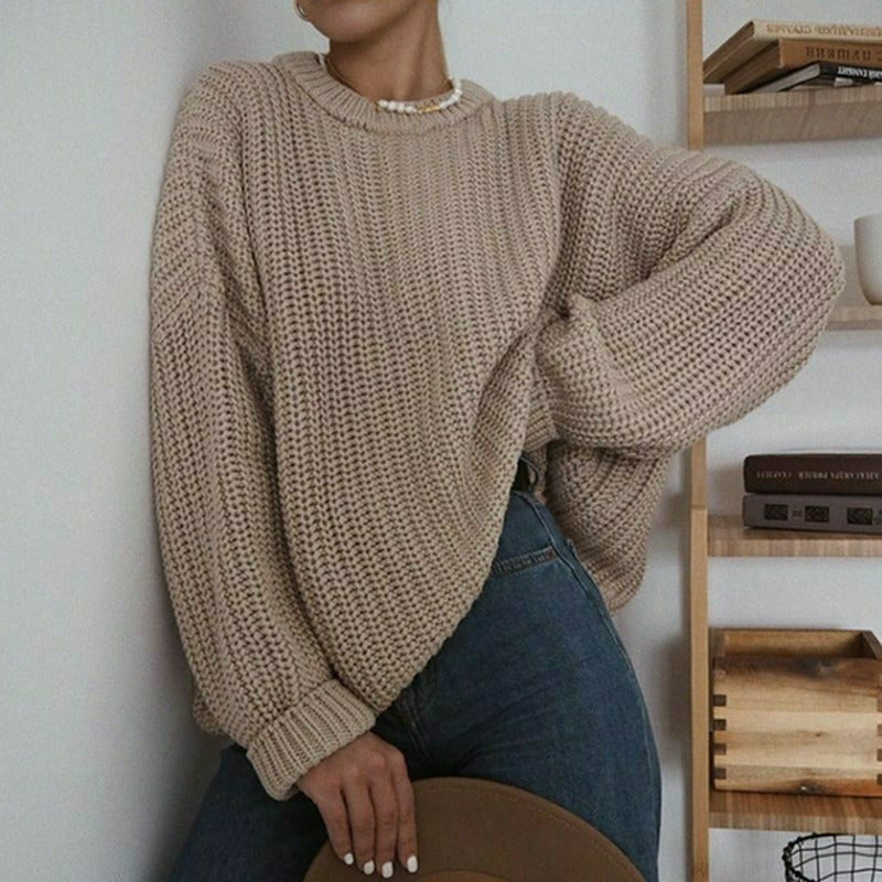 WW | Lässiger Fester Strickpullover
