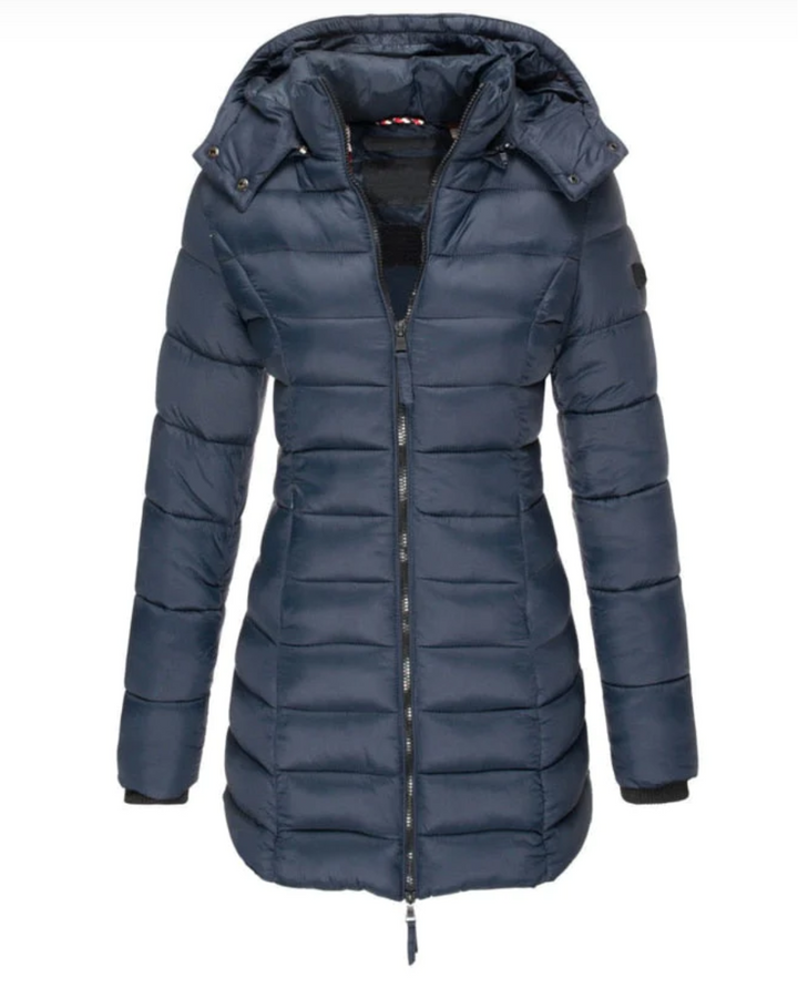 W&W Mode Elisa - Die beste und kuscheligste Daunenjacke mit Kapuze und Reißverschluss