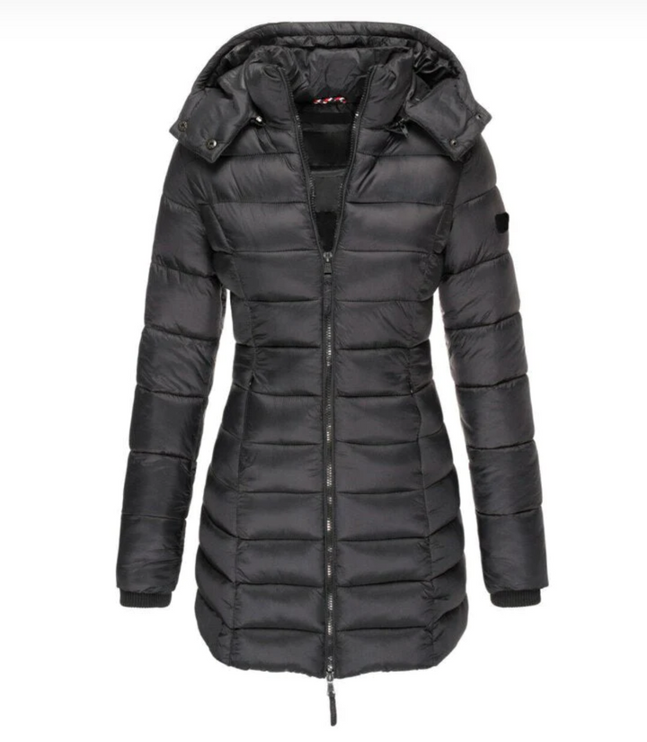 W&W Mode Elisa - Die beste und kuscheligste Daunenjacke mit Kapuze und Reißverschluss