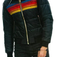 WW | Damen Winter Daunenjacke - Mit Retro-Streifen