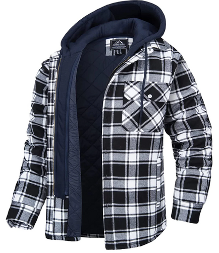 W&W Mode | Karierte Kapuzenjacke Für Männer