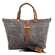 Tragetasche aus gewachstem Canvas in Erbstückform