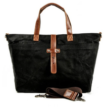 Tragetasche aus gewachstem Canvas in Erbstückform