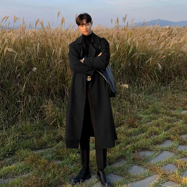 WW | Neue Herbst Trenchcoats Für Herren Langer, Modischer Oberbekleidungs Trenchcoat