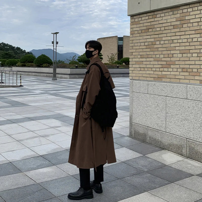WW | Neue Herbst Trenchcoats Für Herren Langer, Modischer Oberbekleidungs Trenchcoat