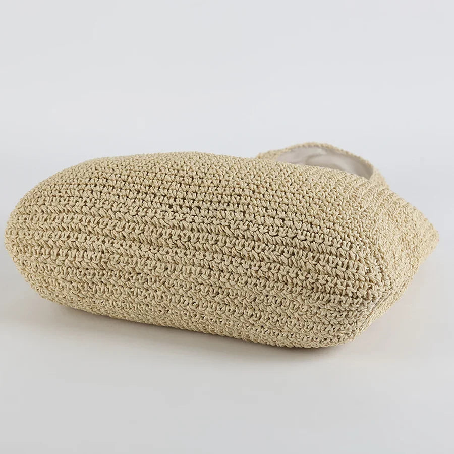 Marlene™ - Elegante Stroh-Strandtasche