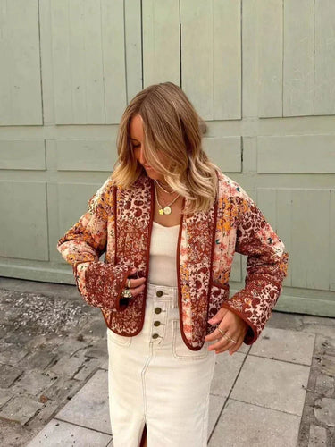 W&W Mode - Weiche Karierte Vintage Jacke