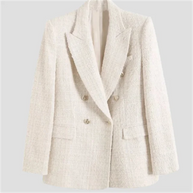 Doppelreihiger Lässiger Blazer mit Langen Ärmeln