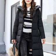 Schicke Winterjacke mit Kapuze Winddicht Schnee Parka Puffermantel