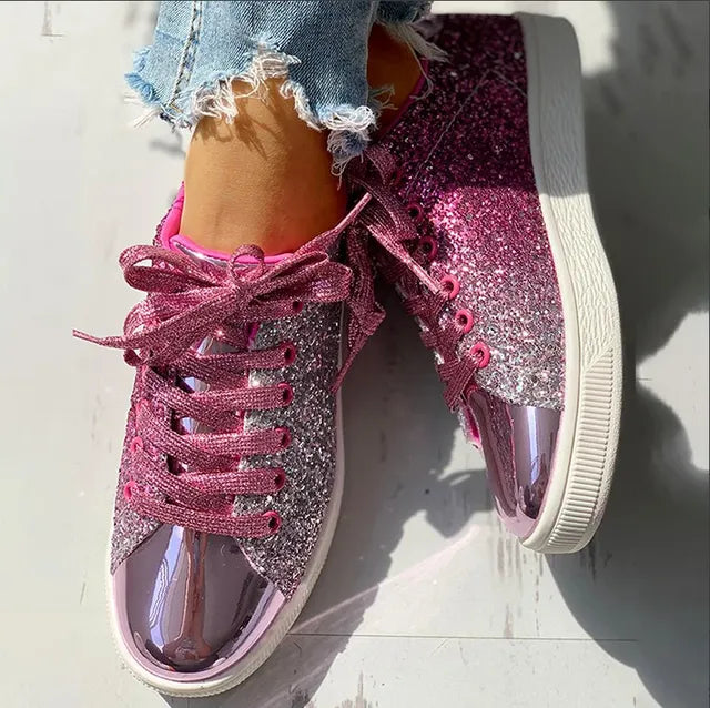 W&W Mode - luxuriöser lässiger Glitzer-Damenschuh