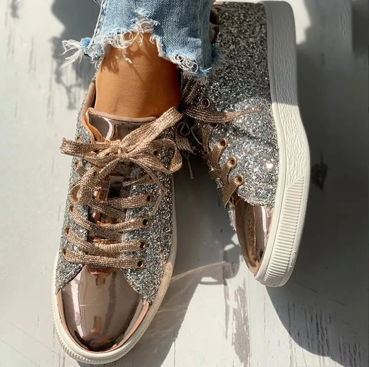 W&W Mode - luxuriöser lässiger Glitzer-Damenschuh