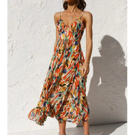Farbenfrohes Midikleid