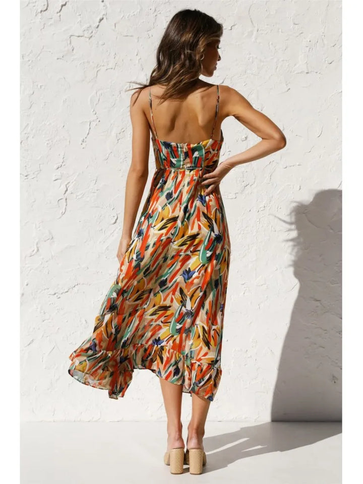 Farbenfrohes Midikleid