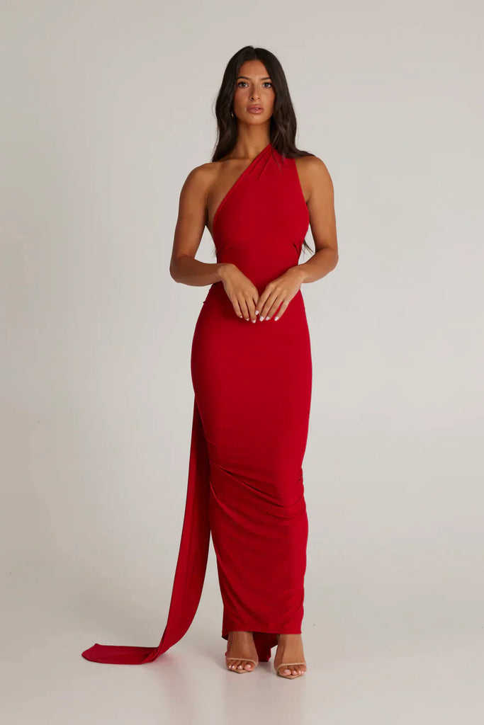 WW | Offene Rück Maxi Kleid
