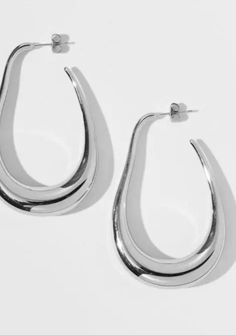 W&W Mode | Minimalistische Insel Ohrringe in Silber