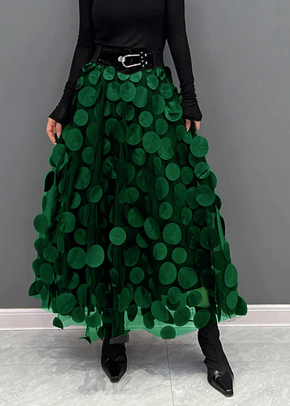 Damen Rock aus Tüll & Polka-Dot-Material mit Patchwork-Design & Schickem Look | W&W Mode