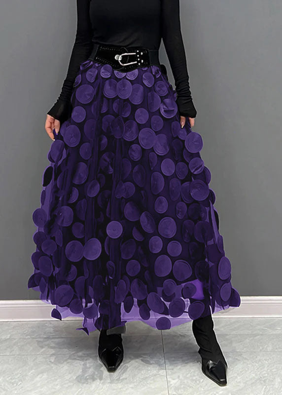 Damen Rock aus Tüll & Polka-Dot-Material mit Patchwork-Design & Schickem Look | W&W Mode