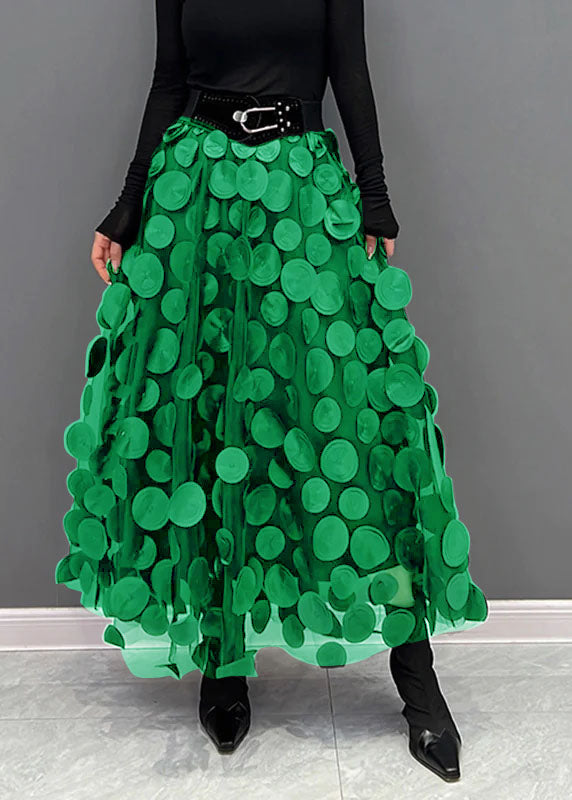 Damen Rock aus Tüll & Polka-Dot-Material mit Patchwork-Design & Schickem Look | W&W Mode