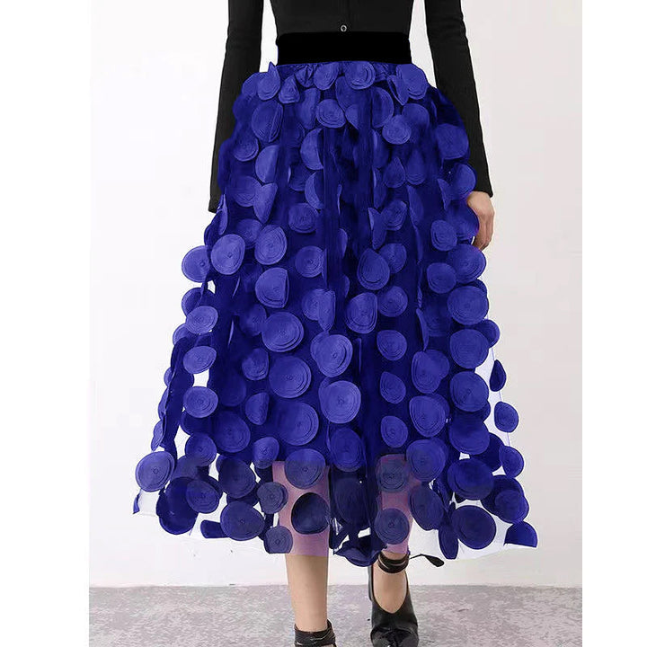 Damen Rock aus Tüll & Polka-Dot-Material mit Patchwork-Design & Schickem Look | W&W Mode