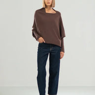 WW | Asymmetrischer Damenpullover mit eleganter Drapierung